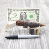 Beaver Jaw Handle Stone Blade Ornamental Knife #82955    Mountain Man Knife