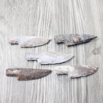 5 Stone Ornamental Knife Blades  #4155     Mountain Man Knife