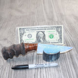 Impala Horn Handle Opalite Blade Ornamental Knife #9763     Mountain Man Knife
