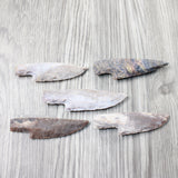5 Stone Ornamental Knife Blades  #4155     Mountain Man Knife