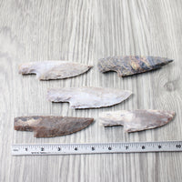 5 Stone Ornamental Knife Blades  #4155     Mountain Man Knife