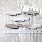5 Stone Ornamental Knife Blades  #4155     Mountain Man Knife