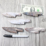 5 Stone Ornamental Knife Blades  #4155     Mountain Man Knife