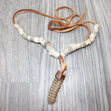 Very Very Large Rattlesnake Rattle Plus Antler Bead  Necklace  # 4963   Mountain Man Necklace