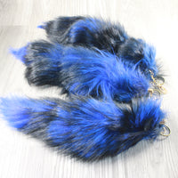 3 Fox Tail Key Rings #3655  Taxidermy Keychain Tassel Bag Tag