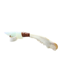Deer Jaw Handle Opalite Blade Ornamental Knife #0655    Mountain Man Knife