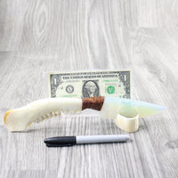 Deer Jaw Handle Opalite Blade Ornamental Knife #0655    Mountain Man Knife