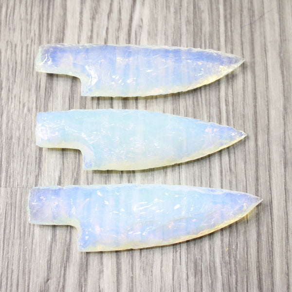 3 Small Opalite Ornamental Knife Blades  #3855   Mountain Man Knife