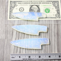3 Small Opalite Ornamental Knife Blades  #3855   Mountain Man Knife