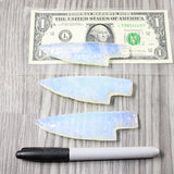 3 Small Opalite Ornamental Knife Blades  #3855   Mountain Man Knife