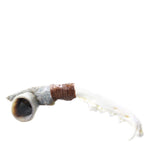Coyote Jaw Handle Stone Blade Ornamental Knife #0855    Mountain Man Knife
