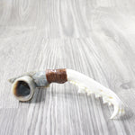 Coyote Jaw Handle Stone Blade Ornamental Knife #0855    Mountain Man Knife