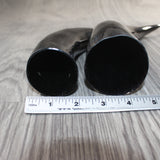 2 Polished Cow Horns #6063    Natural colored