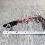 Turkey Foot Handle Obsidian Blade Ornamental Knife #1063  Mountain Man Knife