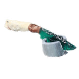 Coyote Foot Handle Glass Blade Ornamental Knife #1063    Mountain Man Knife