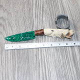 Coyote Foot Handle Glass Blade Ornamental Knife #1063    Mountain Man Knife