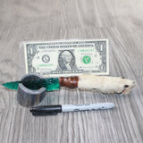 Coyote Foot Handle Glass Blade Ornamental Knife #1063    Mountain Man Knife