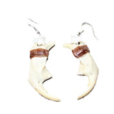 Muskrat Jaw Earrings  #4163  Mountain Man Earrings