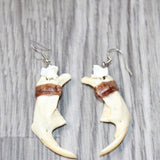 Muskrat Jaw Earrings  #4163  Mountain Man Earrings