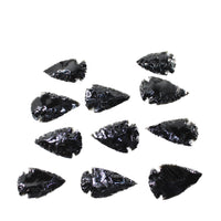 10 Large Obsidian Ornamental Arrowheads  #6855    Spearhead