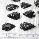 10 Large Obsidian Ornamental Arrowheads  #6855    Spearhead