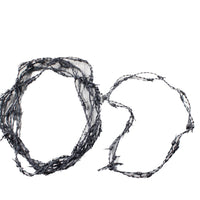 5 Leather Barbed Wire Necklaces Antique Black Colored   #5955