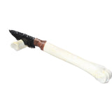 Deer Bone Handle Obsidian Blade Ornamental Knife #4163  Mountain Man Knife