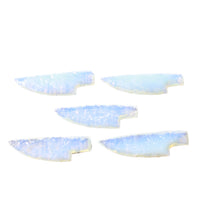 5 Small Opalite Ornamental Knife Blades  #3955    Mountain Man Knife