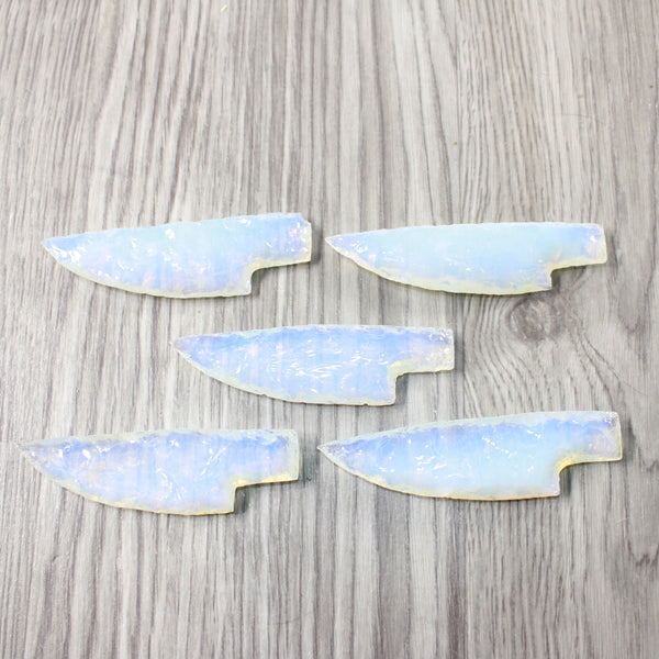 5 Small Opalite Ornamental Knife Blades  #3955    Mountain Man Knife