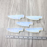 5 Small Opalite Ornamental Knife Blades  #3955    Mountain Man Knife