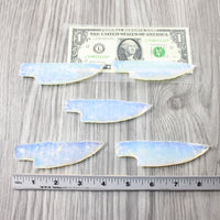 5 Small Opalite Ornamental Knife Blades  #3955    Mountain Man Knife