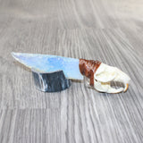 Muskrat Skull Handle Opalite Blade Ornamental Knife #3263     Mountain Man Knife
