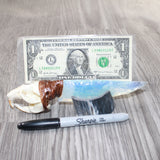 Muskrat Skull Handle Opalite Blade Ornamental Knife #3263     Mountain Man Knife