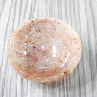 1  Rhodonite Gemstone Trinket Bowl  3 inch diameter #2955