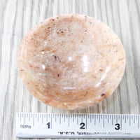 1  Rhodonite Gemstone Trinket Bowl  3 inch diameter #2955