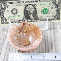 1  Rhodonite Gemstone Trinket Bowl  3 inch diameter #2955