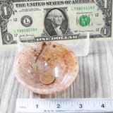 1  Rhodonite Gemstone Trinket Bowl  3 inch diameter #2955