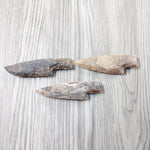 3 Stone Ornamental Knife Blades  #4955   Mountain Man Knife