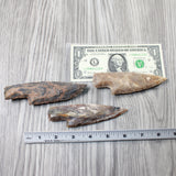 3 Stone Ornamental Knife Blades  #4955   Mountain Man Knife