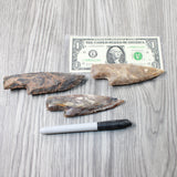 3 Stone Ornamental Knife Blades  #4955   Mountain Man Knife