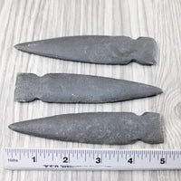 3 Iron Ornamental Spearheads  #6845  Mountain Man Knife