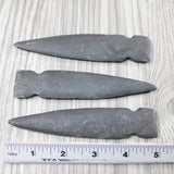 3 Iron Ornamental Spearheads  #6845  Mountain Man Knife
