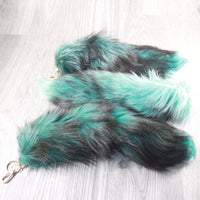 3 Fox Tail Key Rings #3055  Taxidermy Keychain Tassel Bag Tag