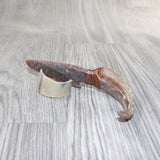 Goat Horn Handle Stone Blade Ornamental Knife #2563    Mountain Man Knife