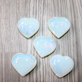 5 Opalite Hearts Combined Weight of  480   Grams   #6563    Gemstone Hearts
