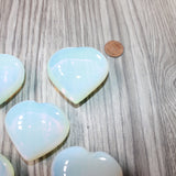 5 Opalite Hearts Combined Weight of  480   Grams   #6563    Gemstone Hearts