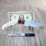 Coyote Jaw Handle Opalite Blade Ornamental Knife #6663     Mountain Man Knife