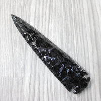 1 Obsidian Ornamental Spearhead  #7255     Arrowhead