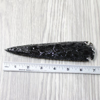 1 Obsidian Ornamental Spearhead  #7255     Arrowhead