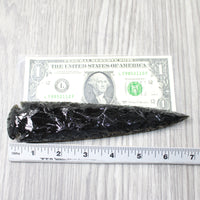 1 Obsidian Ornamental Spearhead  #7255     Arrowhead